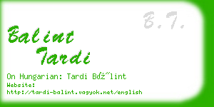 balint tardi business card